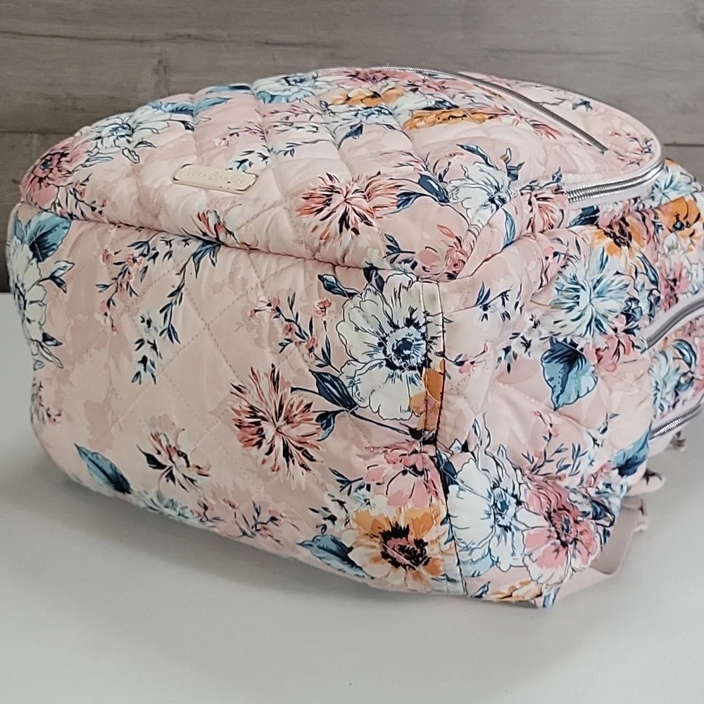 Vera Bradley Quilted Pink Floral Nylon Women's Backpack